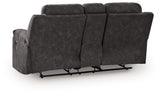 Brysonview Charcoal DBL Rec Loveseat w/Console - Ornate Home