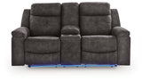 Brysonview Charcoal DBL Rec Loveseat w/Console - Ornate Home