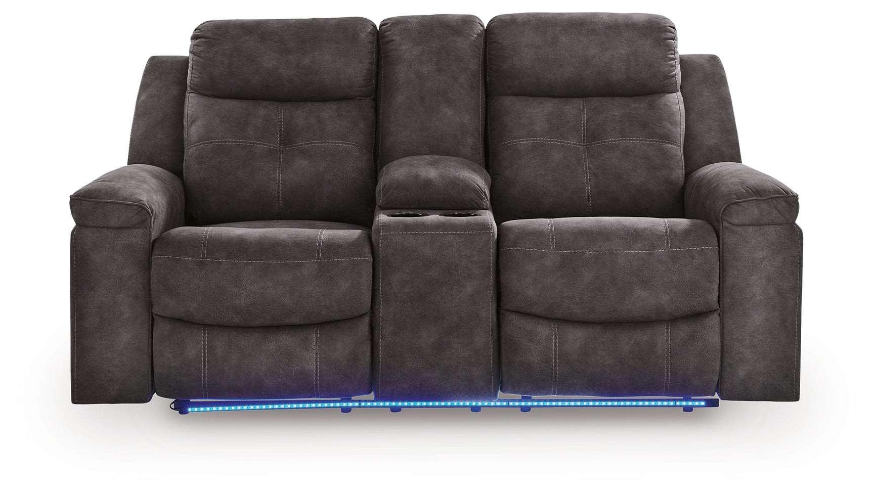 Brysonview Charcoal DBL Rec Loveseat w/Console - Ornate Home