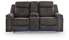 Brysonview Charcoal DBL Rec Loveseat w/Console - Ornate Home