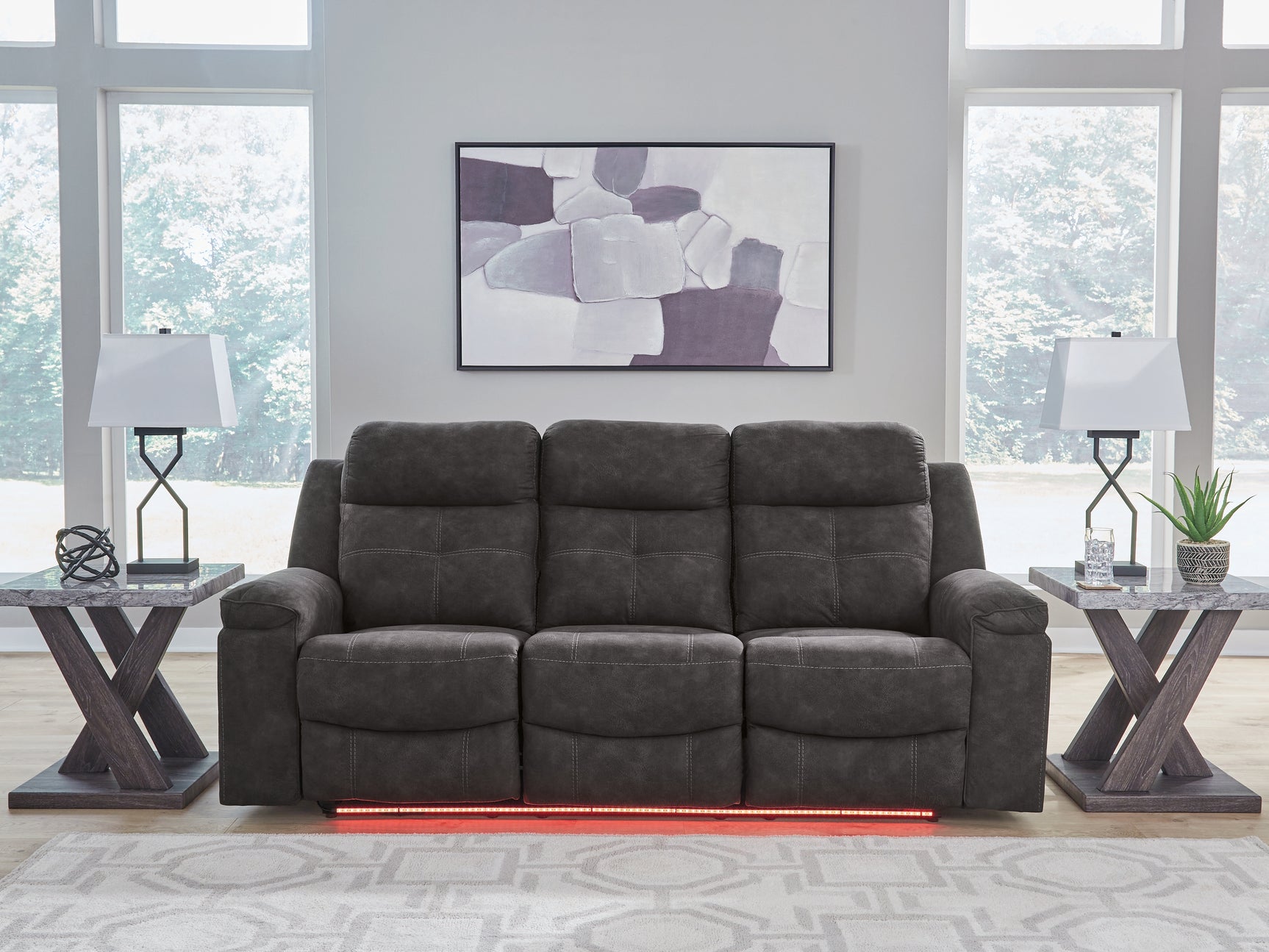 Brysonview Charcoal Reclining Sofa - Ornate Home