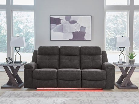 Brysonview Charcoal Reclining Sofa - Ornate Home