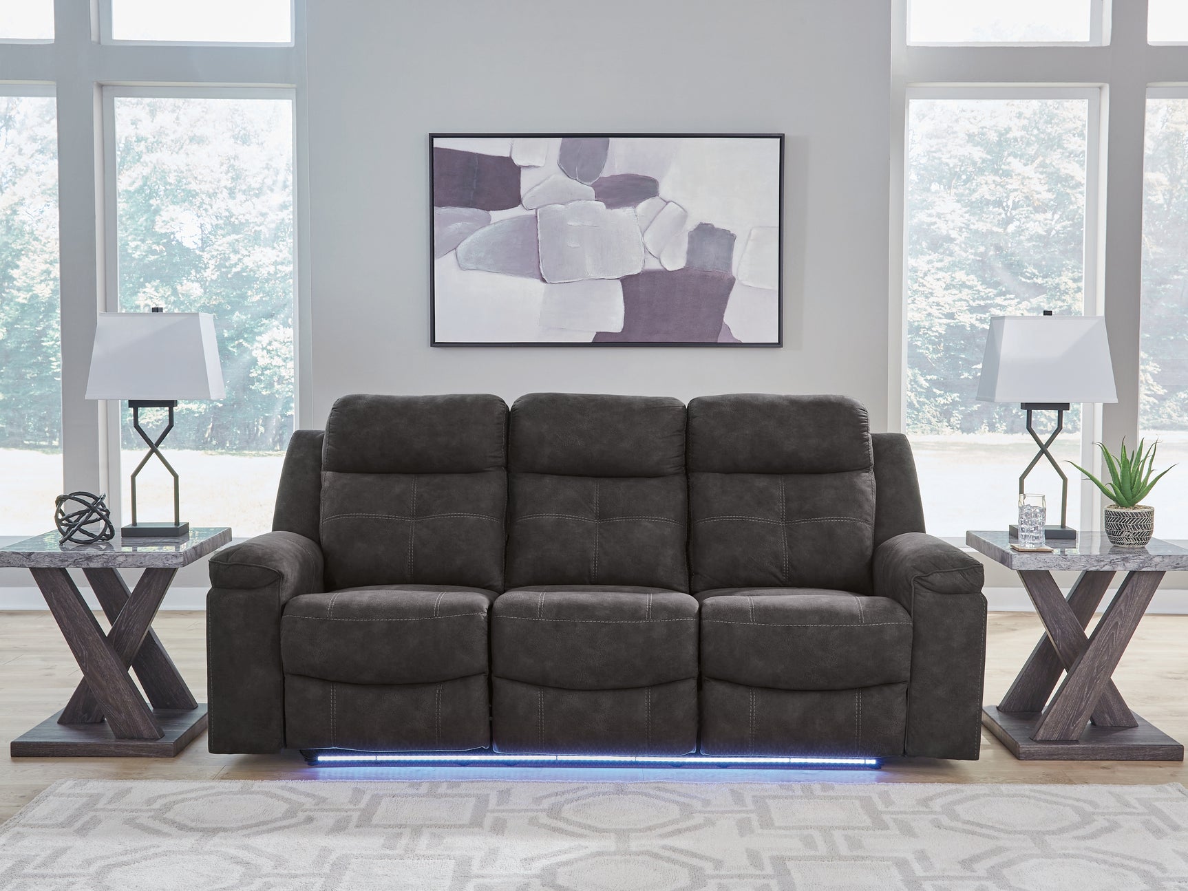Brysonview Charcoal Reclining Sofa - Ornate Home