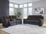 Brysonview Charcoal Reclining Sofa and Loveseat (Online Special Price) - Ornate Home