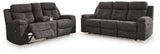 Brysonview Charcoal Reclining Sofa and Loveseat - Ornate Home