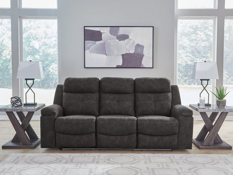 Brysonview Charcoal Reclining Sofa and Loveseat - Ornate Home