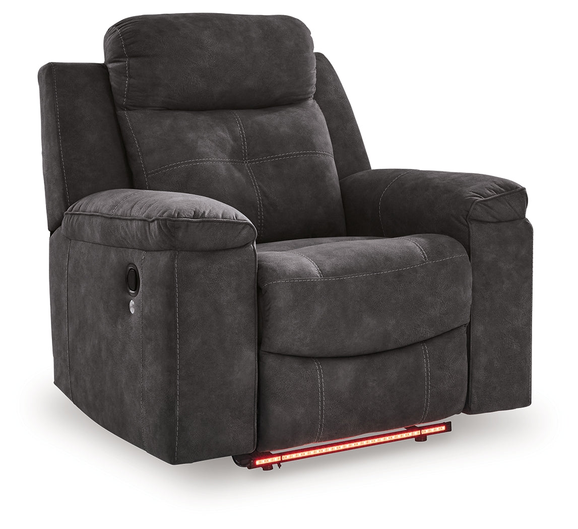 Brysonview Charcoal Zero Wall Recliner - Ornate Home