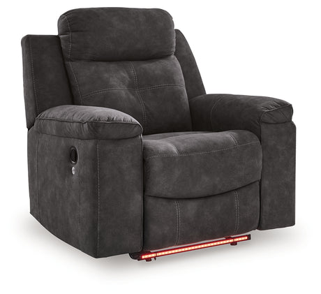 Brysonview Charcoal Zero Wall Recliner - Ornate Home