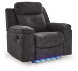 Brysonview Charcoal Zero Wall Recliner - Ornate Home