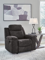 Brysonview Charcoal Zero Wall Recliner - Ornate Home