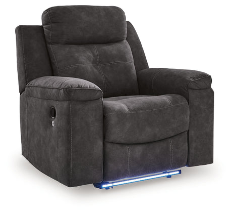 Brysonview Charcoal Zero Wall Recliner - Ornate Home