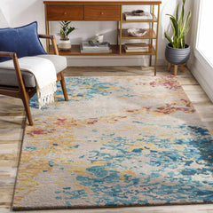 Bualan Stone Pattern Wool Blend Rug - Clearance - Ornate Home