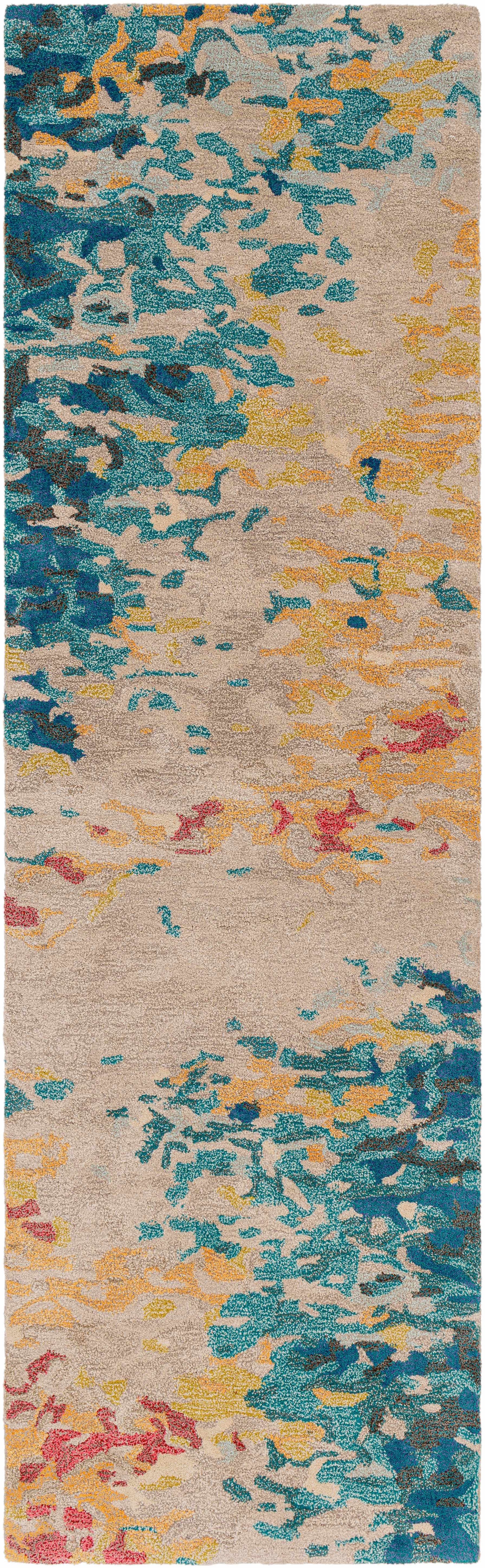 Bualan Stone Pattern Wool Blend Rug - Clearance - Ornate Home