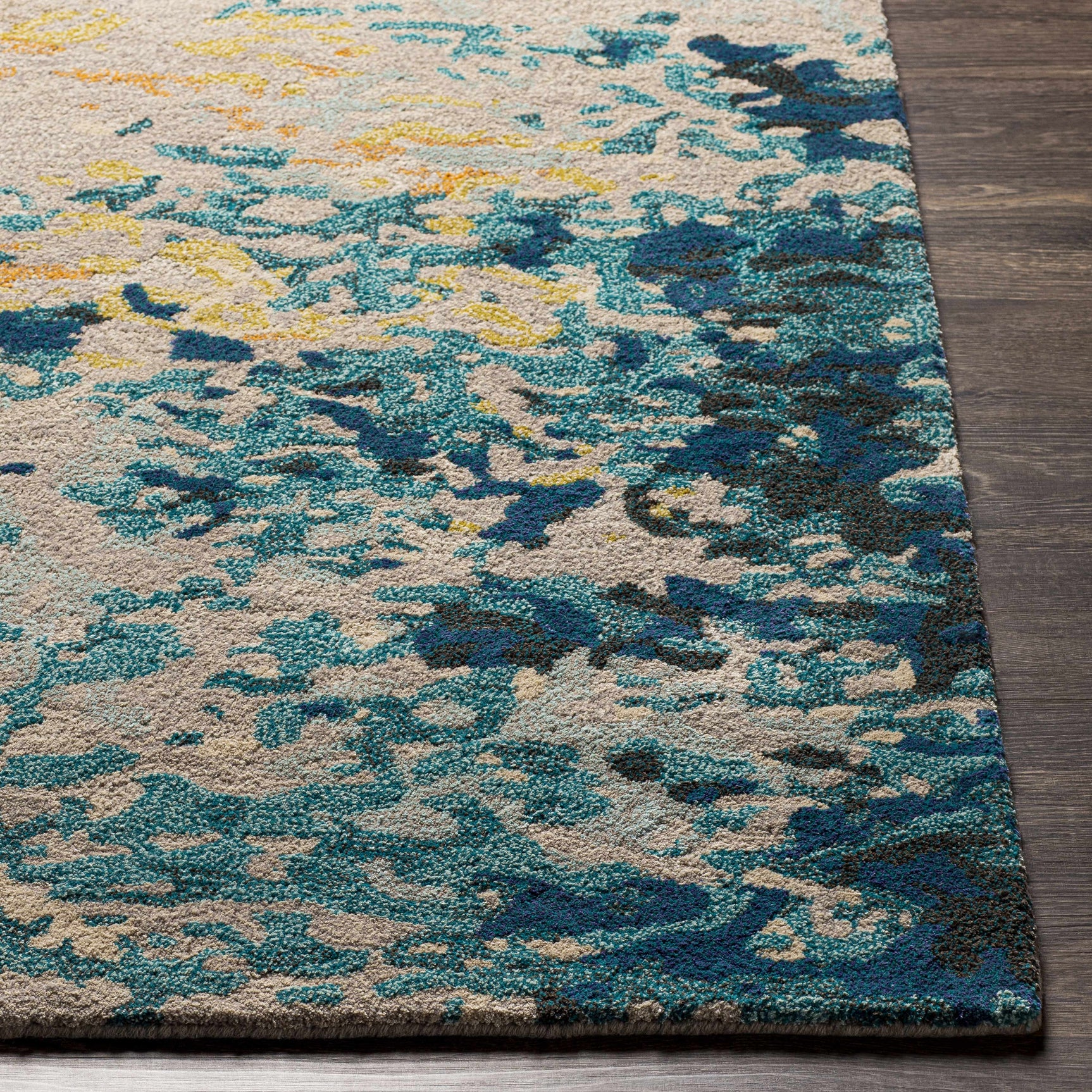 Bualan Stone Pattern Wool Blend Rug - Clearance - Ornate Home