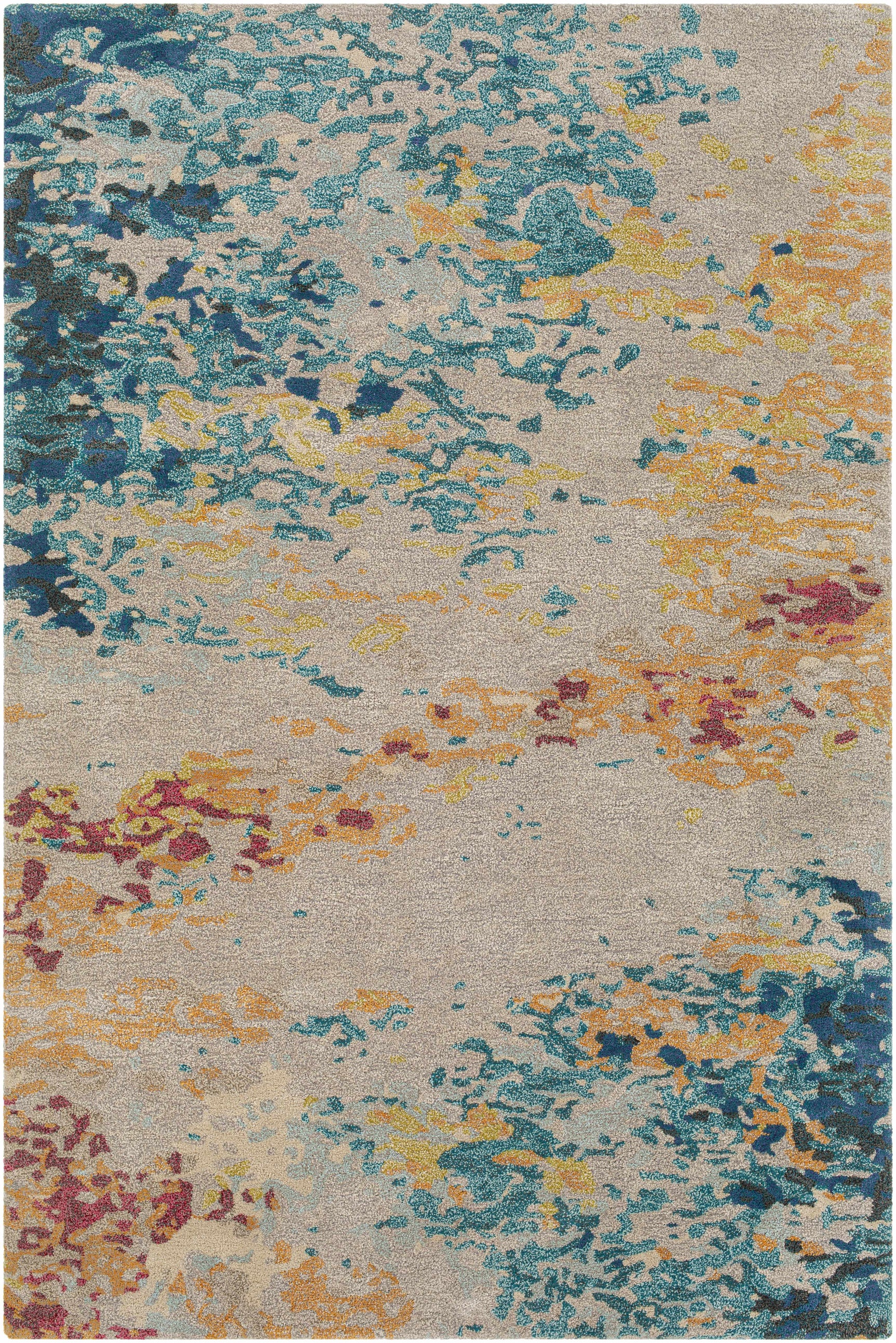 Bualan Stone Pattern Wool Blend Rug - Clearance - Ornate Home