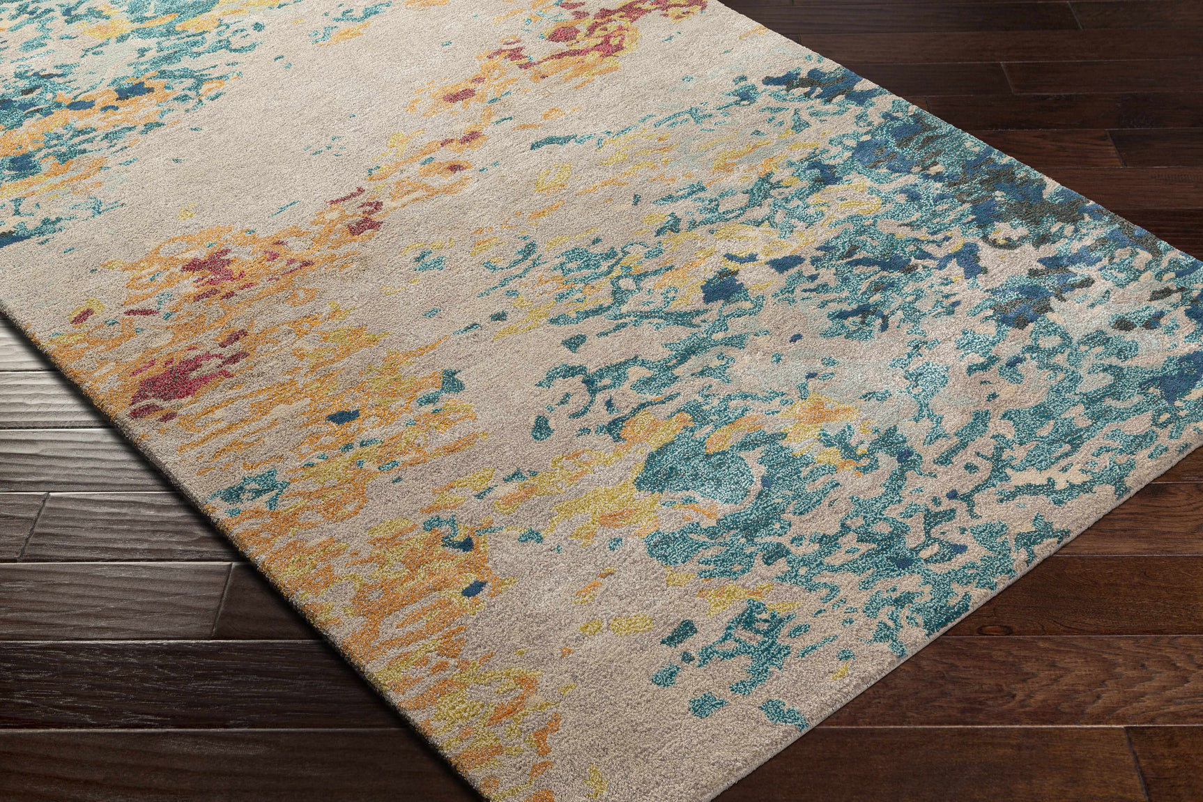 Bualan Stone Pattern Wool Blend Rug - Clearance - Ornate Home