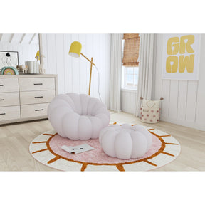 Bubble Grey Swivel Chair and Ottoman - Ornate Home