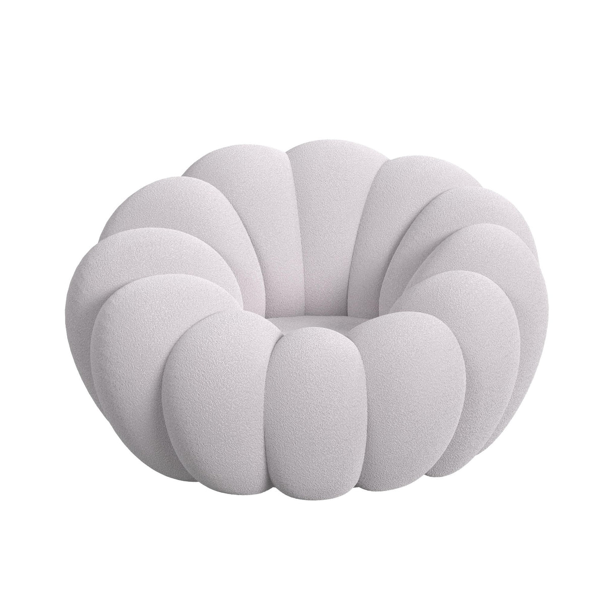 Bubble Grey Swivel Chair and Ottoman - Ornate Home