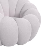 Bubble Grey Swivel Chair and Ottoman - Ornate Home