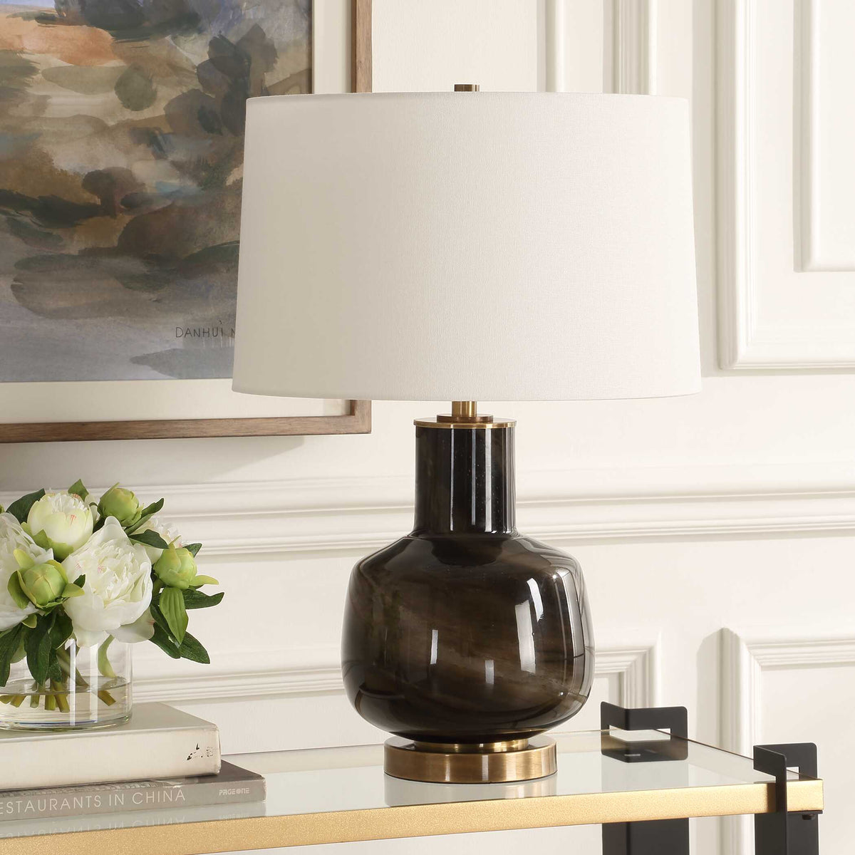 Buchanan Charcoal Table Lamp - Ornate Home