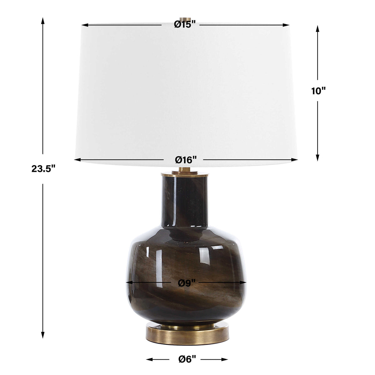 Buchanan Charcoal Table Lamp - Ornate Home