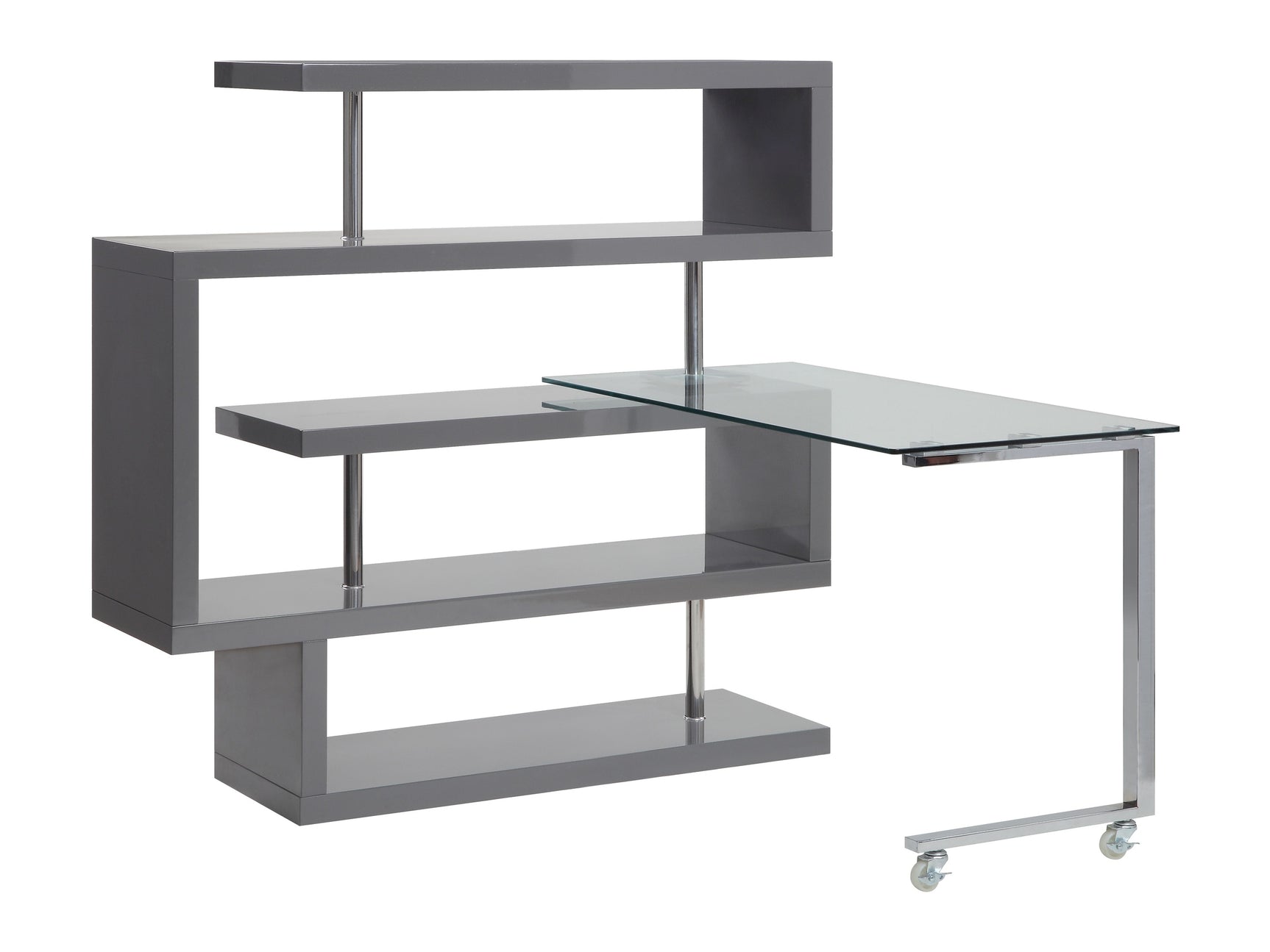 Buck Ii Gray Writing Desk - Ornate Home