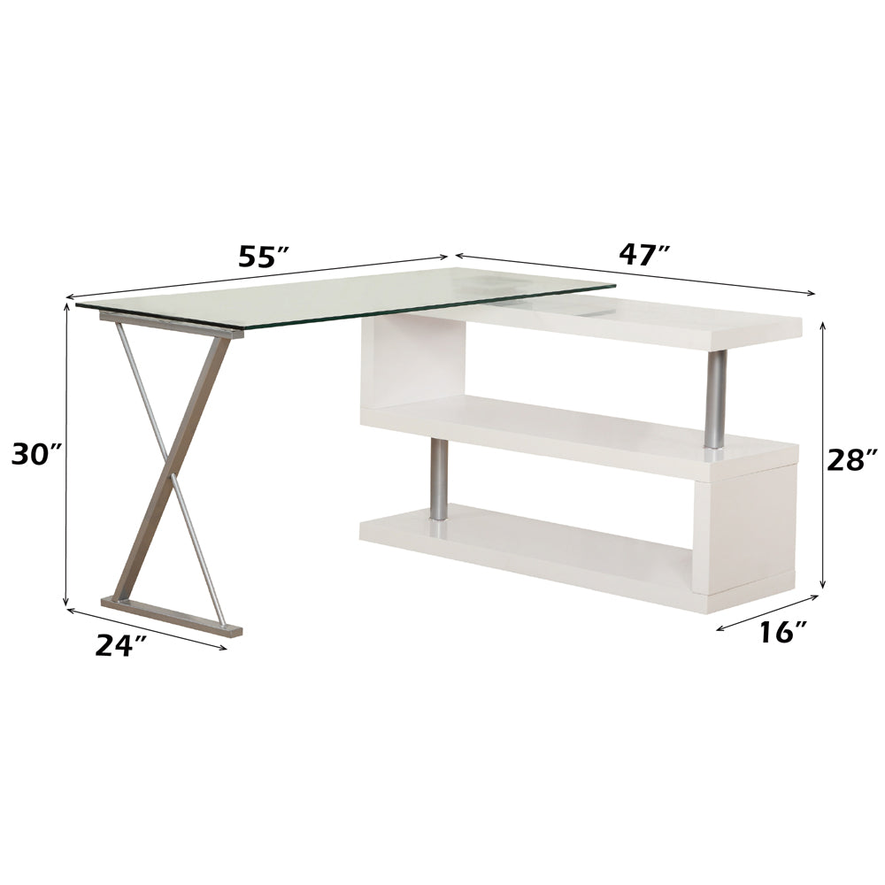 Buck White Writing Desk - Ornate Home