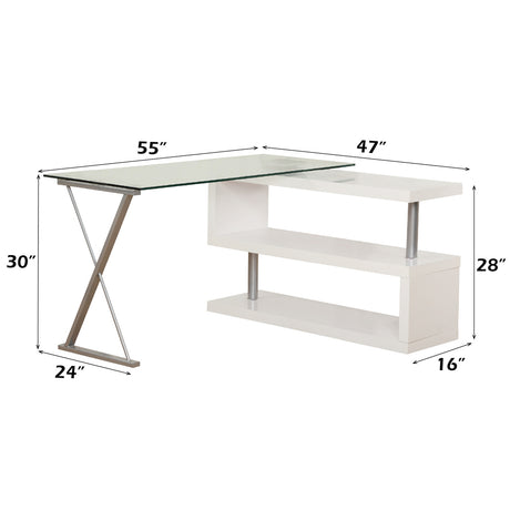 Buck White Writing Desk - Ornate Home