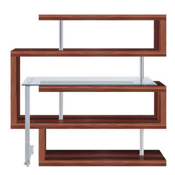 Buck ll Walnut Writing Desk w/ Bookshelf - Ornate Home