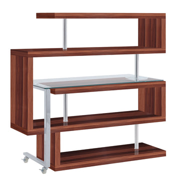 Buck ll Walnut Writing Desk w/ Bookshelf - Ornate Home