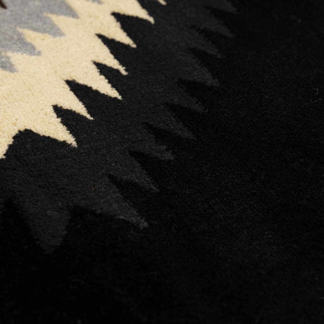 Buckhaven Black Southwestern Area Rug - Ornate Home