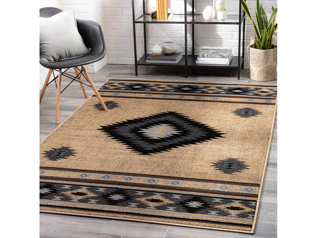 Buckhaven Brown Aztec Carpet - Ornate Home