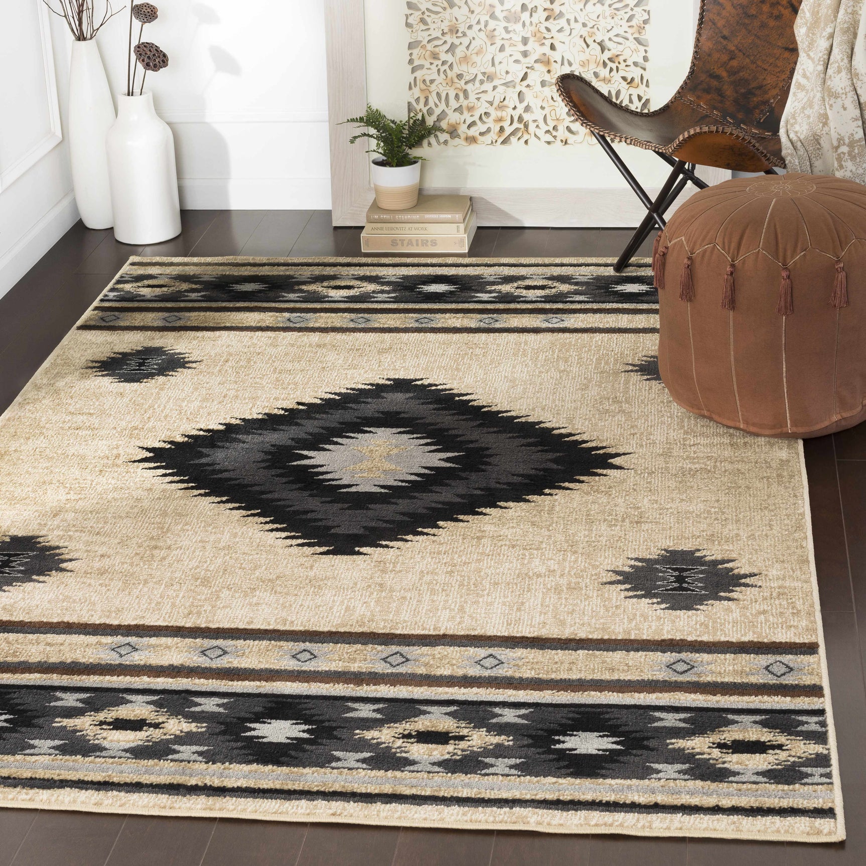 Buckhaven Brown Aztec Carpet - Ornate Home