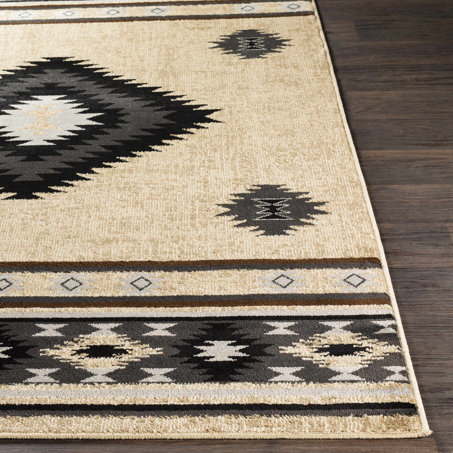 Buckhaven Brown Aztec Carpet - Ornate Home
