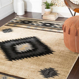 Buckhaven Brown Aztec Carpet - Ornate Home