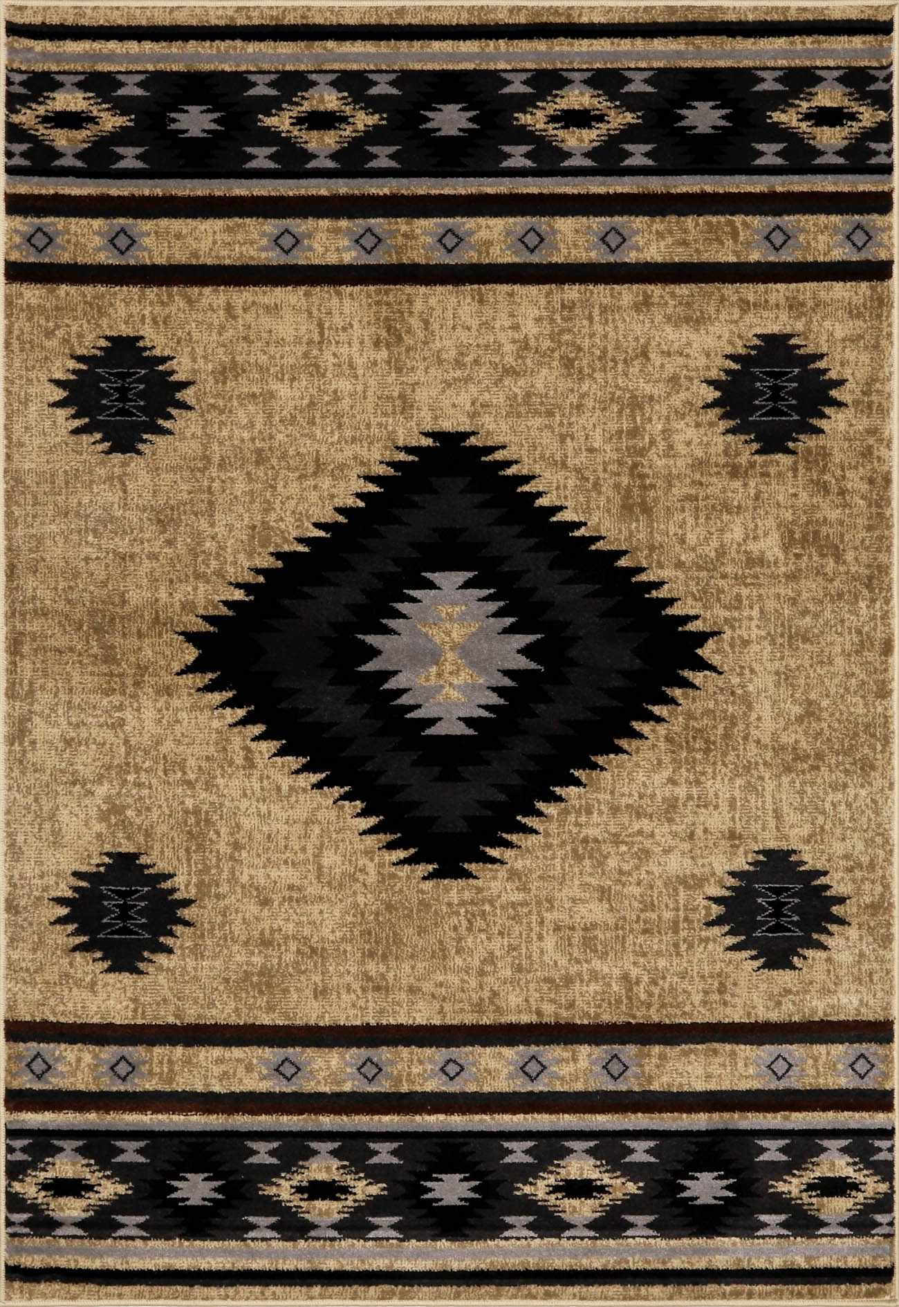 Buckhaven Brown Aztec Carpet - Ornate Home
