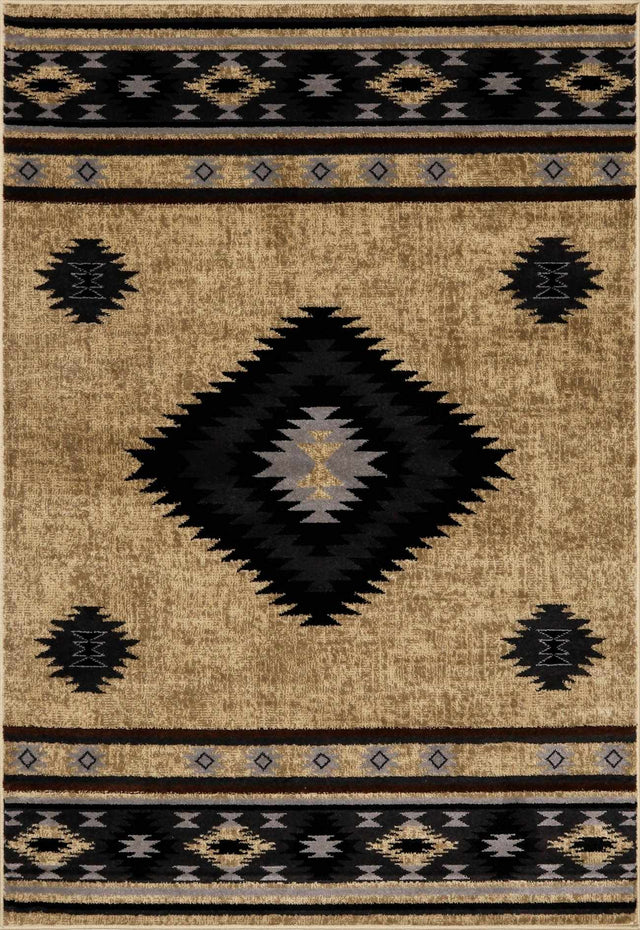 Buckhaven Brown Aztec Carpet - Ornate Home