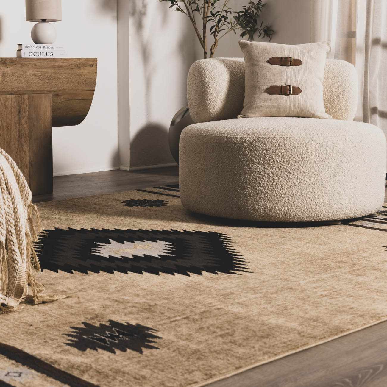 Buckhaven Brown Aztec Carpet - Ornate Home