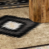 Buckhaven Brown Aztec Carpet - Ornate Home