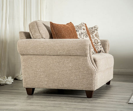 Buckhurst Taupe Loveseat - Ornate Home