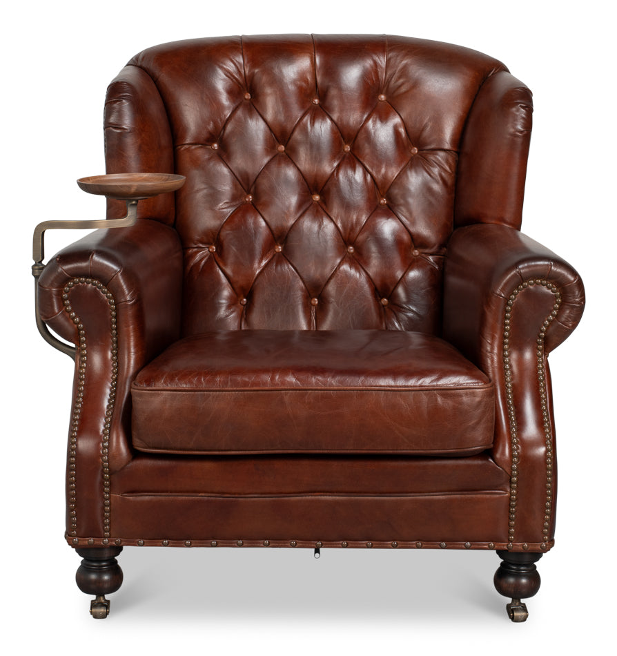 Buckingham Newark Brown Leather Armchair - Ornate Home