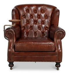 Buckingham Newark Brown Leather Armchair - Ornate Home