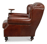 Buckingham Newark Brown Leather Armchair - Ornate Home