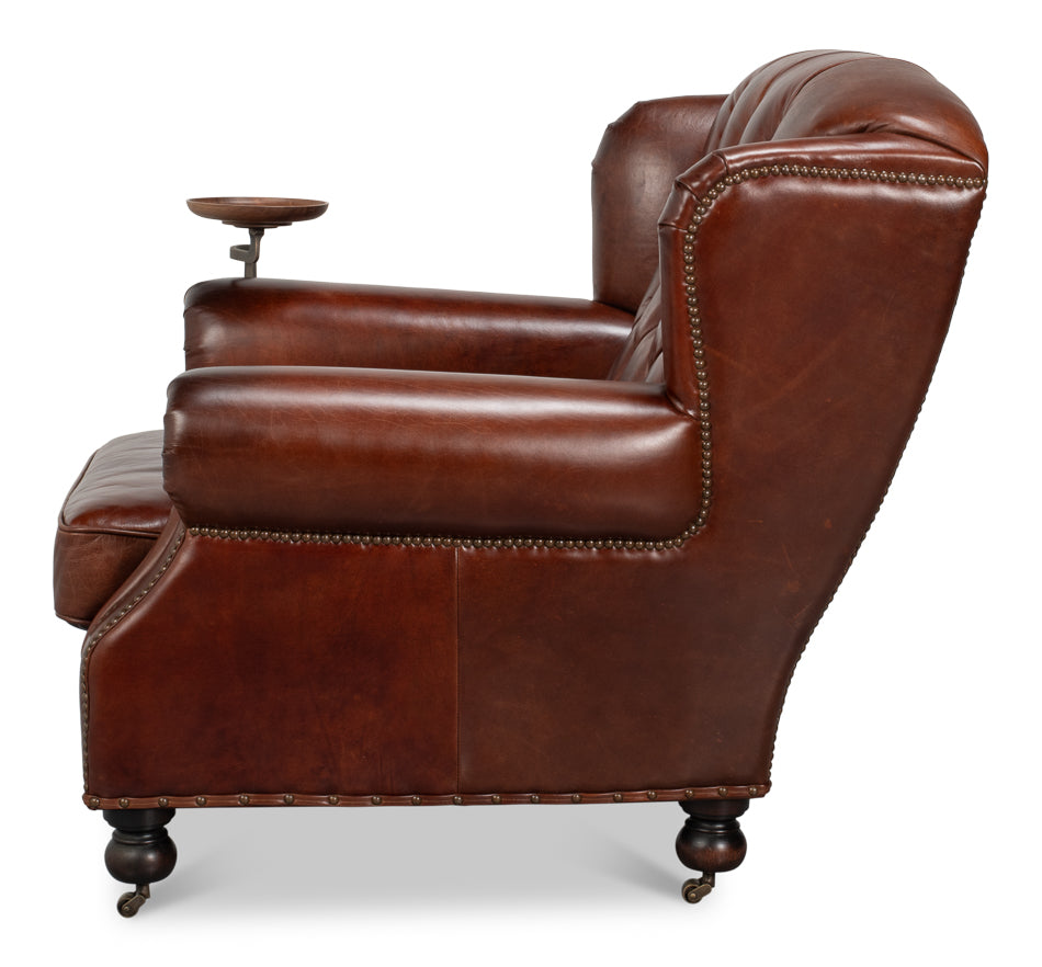 Buckingham Newark Brown Leather Armchair - Ornate Home
