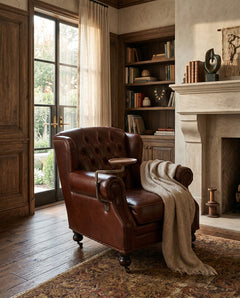 Buckingham Newark Brown Leather Armchair - Ornate Home