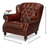 Buckingham Newark Brown Leather Armchair - Ornate Home