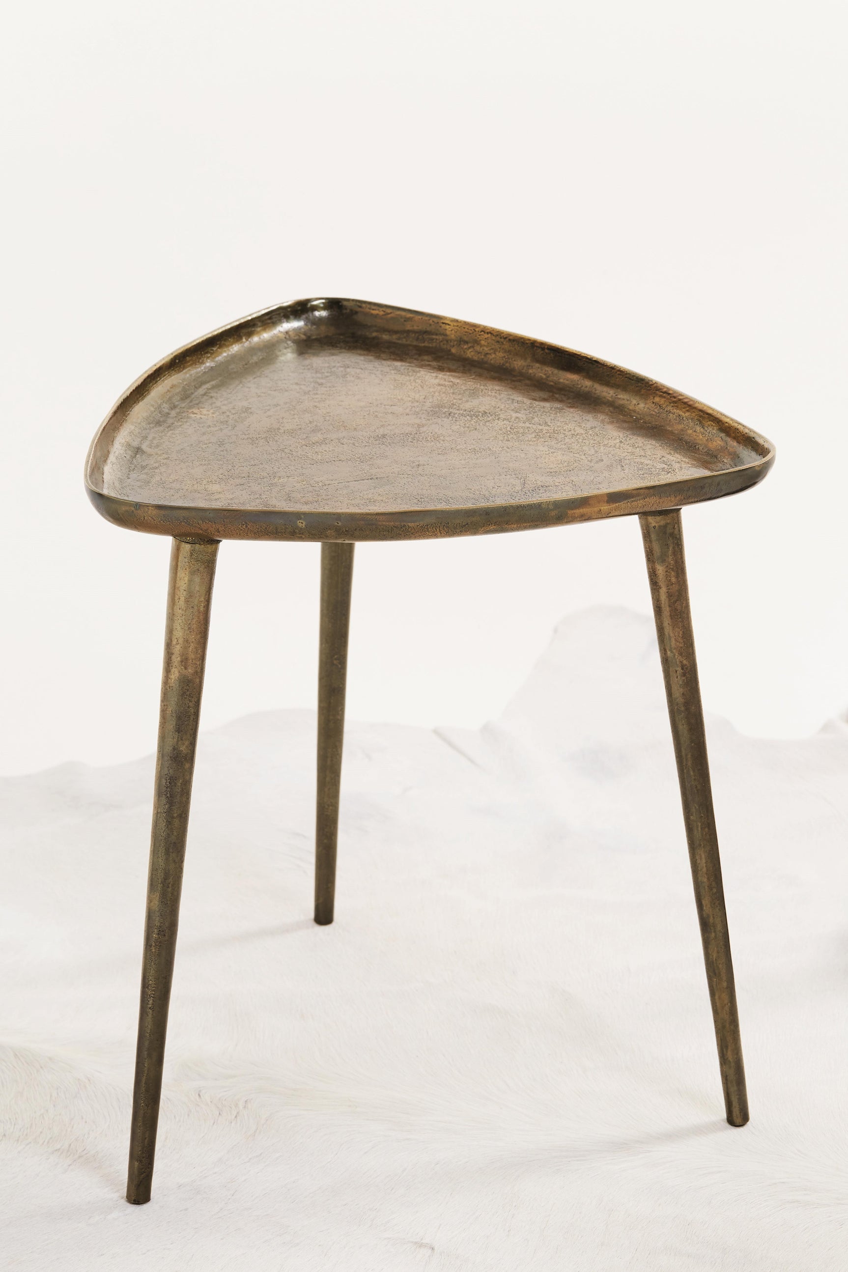 Buckley Antique Dark Brass Accent Table - Ornate Home