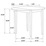 Bucknell White 3-piece Round Drop Leaf Dining Table Set - Ornate Home