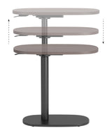 Buddy Gray Adjustable Rotating Side Table - Ornate Home