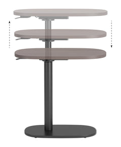 Buddy Gray Adjustable Rotating Side Table - Ornate Home